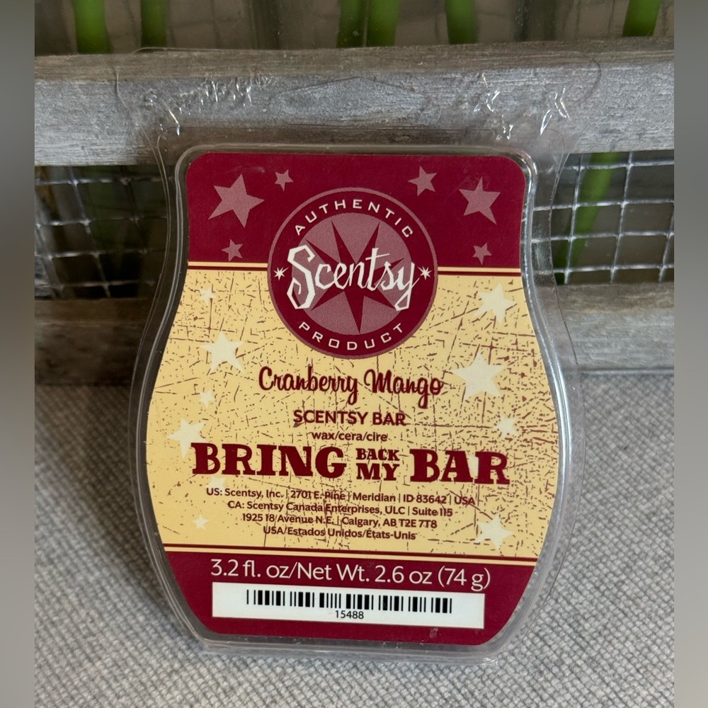Scentsy Bar Bring back my bar Cranberry Mango. Red. 3.2 fl oz. Retired‎ /Vaulted